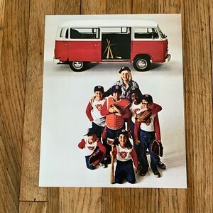 1976 Volkswagen Station Wagon Brochure Sheet Bus Van Excellent Original 76 VW